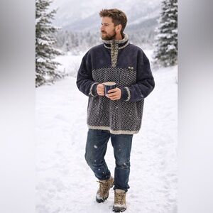 Norwegian Nordic Ski Wool Sweater L SØRE Scandinavian Bergen Norway Pullover